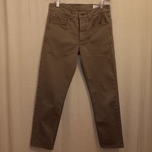 RAG & BONE Olive Standard Issue Fit 1 00 Skinny Leg Chino Pants Mens SZ 30x29
